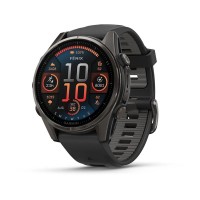 Часы Garmin Fenix 8 - 43 mm AMOLED Sapphire Carbon Gray DLC Titanium Black / Pebble Gray
