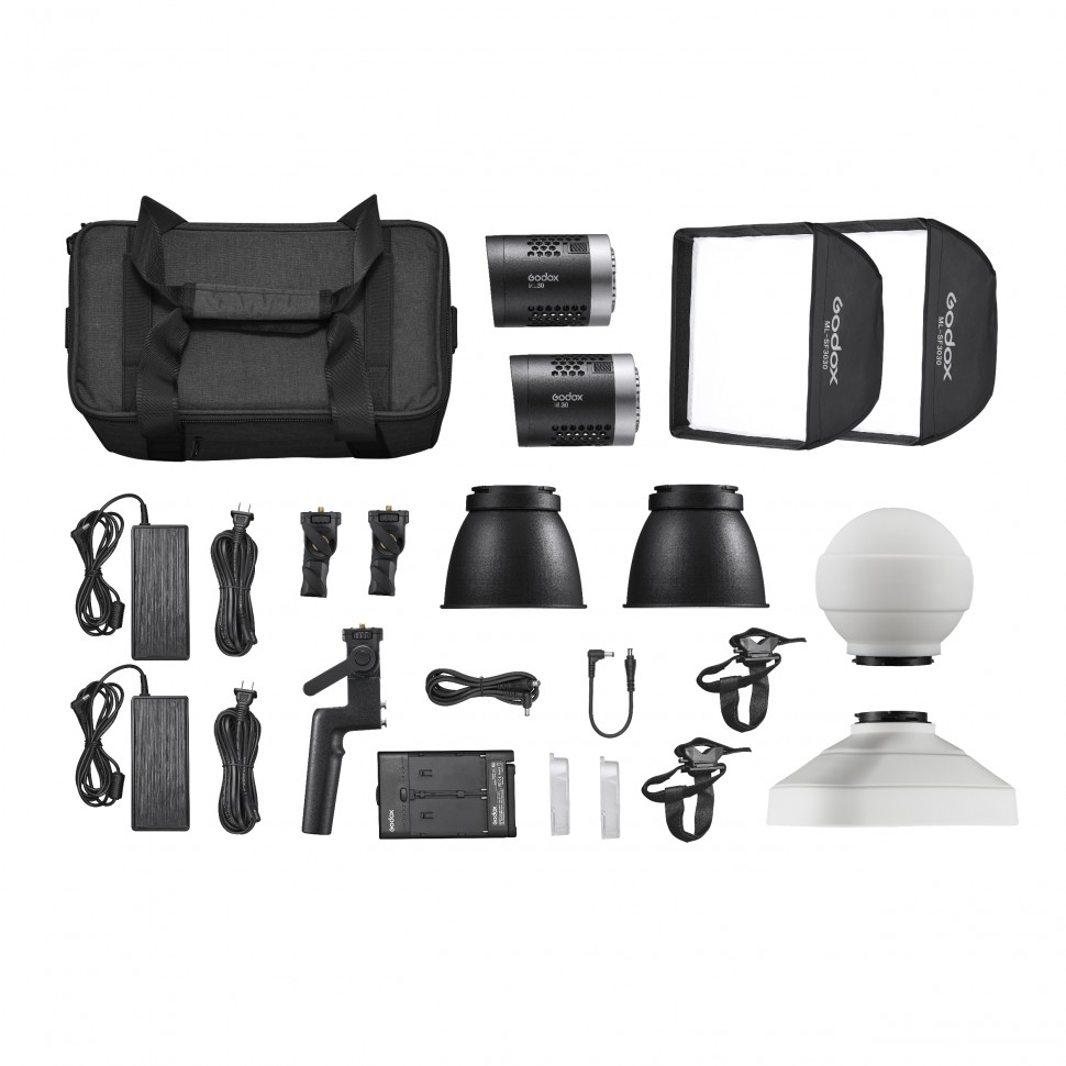 Комплект светодиодных осветителей Godox ML30Bi-K2 Kit для видеосъемки
