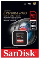 Карта памяти SanDisk SDXC 128Gb Extreme Pro - 200 MB/s UHS-I V30 U3