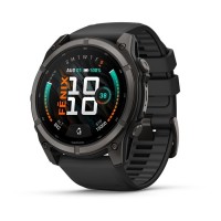 Часы Garmin Fenix 9 47 mm Carbon Gray DLC Titanium with Black/Pebble Grey Silicone Band010-04762-01