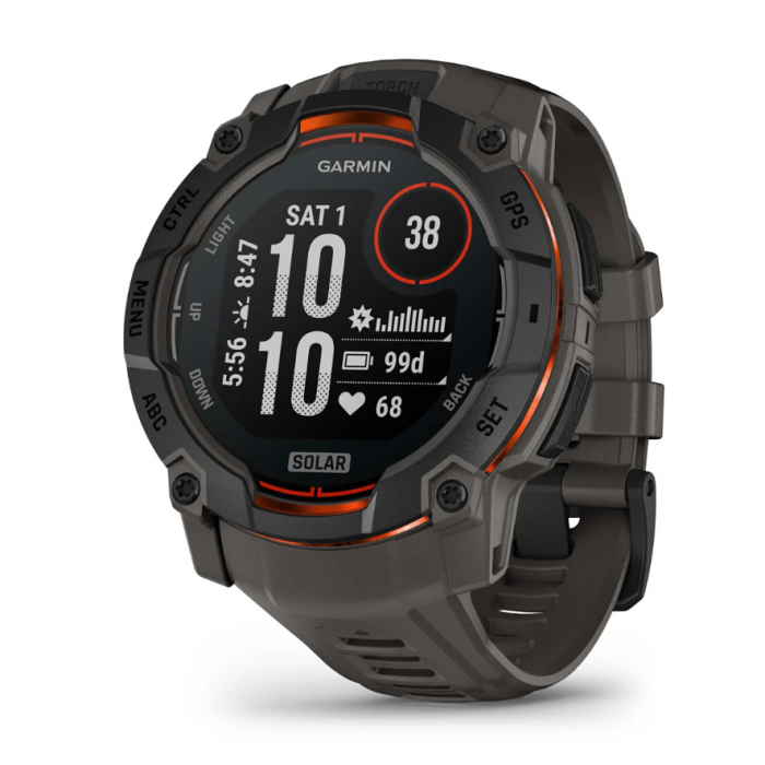 Умные часы Garmin Instinct 3 Solar 50 mm Black with Charcoal Band 010-02935-03