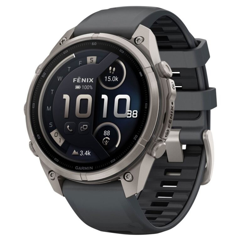 Часы Garmin Fenix 9 Pro 47 мм inReach Titanium with Pebble Grey Silicone Band 010-04336-21