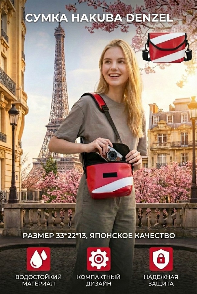 Сумка HAKUBA PIXGEAR DENZEL  M WH/RD