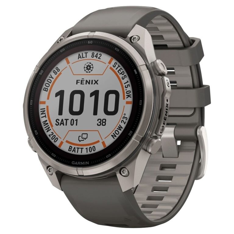 Часы Garmin Fenix 9 Pro 51 мм inReach Solar Titanium with Pebble Grey Silicone Band010-04339-01