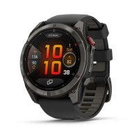 Умные часы Garmin Fenix 8 PRO, 51 мм, AMOLED, Sapphire, Carbon Gray DLC Titanium with Black/Pebble Gray Silicone Ban 010-03199-00