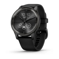 Часы GARMIN VIVOMOVE TREND Slate Stainless Steel Bezel with Black Case and Silicone Band 010-02665-00