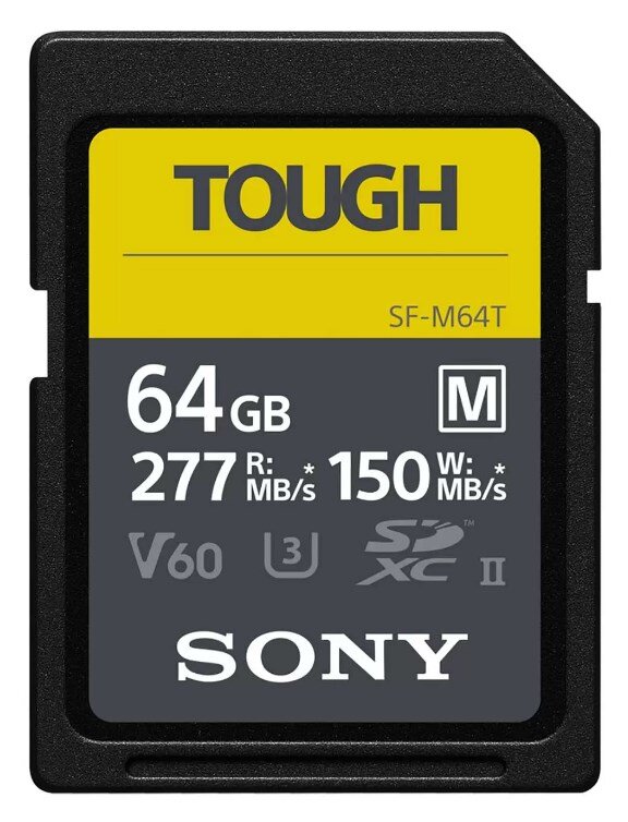 Карта памяти SDXC Sony 64GB 277R/150W Tough (SF-M64T/T)