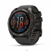 Умные часы Garmin FENIX 8 (010-02905-21) 51 мм Amoled Sapphire Carbon Gray DLC Titanium with Black/Pebble Gray Silicone
