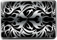 3D наклейка для MacBook Pro 15" Gizmobies Metallic Tribal Silver on Black
