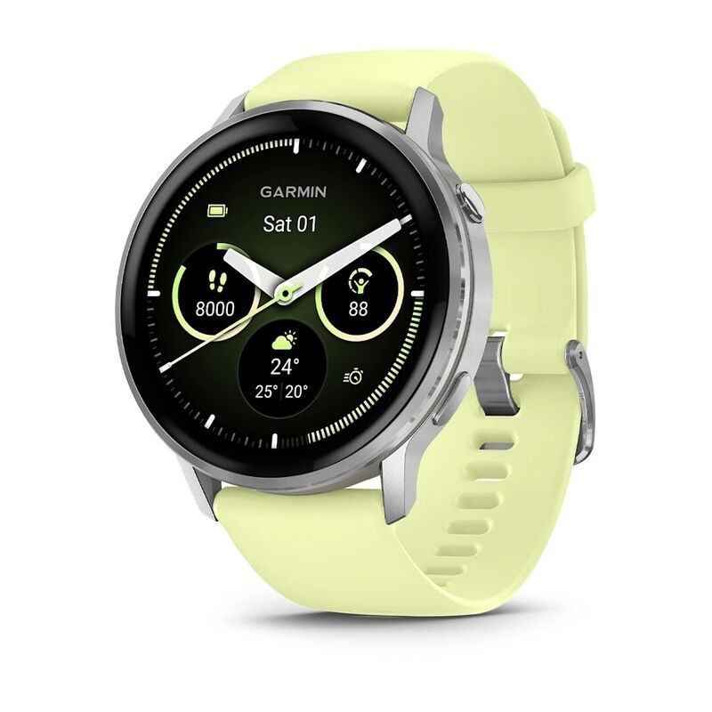 Часы Garmin Venu 4 45mm Silver Citron Green 010-03014-02