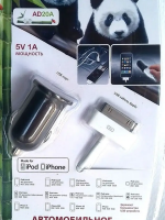 Автомоб. З/У DICOM Panda кабелем Apple AD20A 