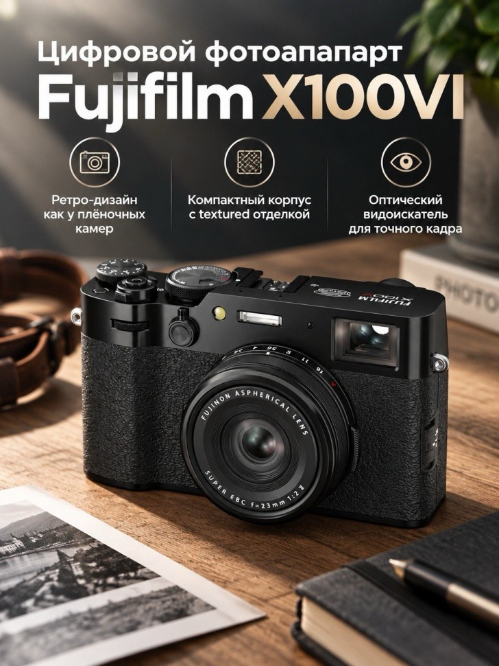Цифровой фотоапапарт Fujifilm X100VI Black