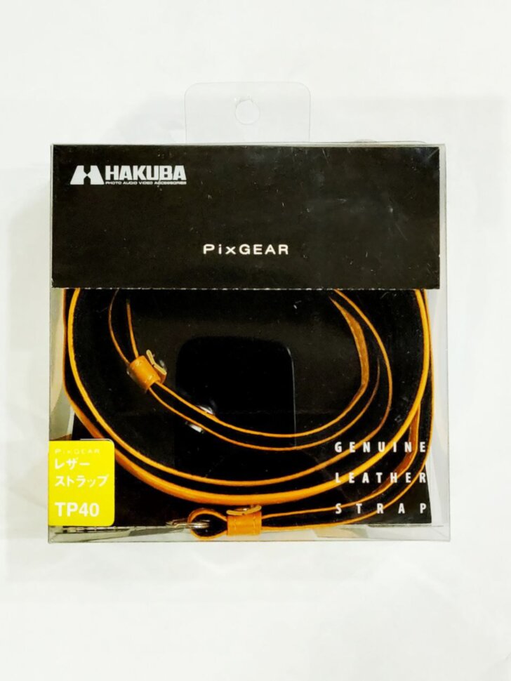 Нашейный ремень  PIXGEAR LEATHER STRAP TP40, 110x4см,  оранжевый