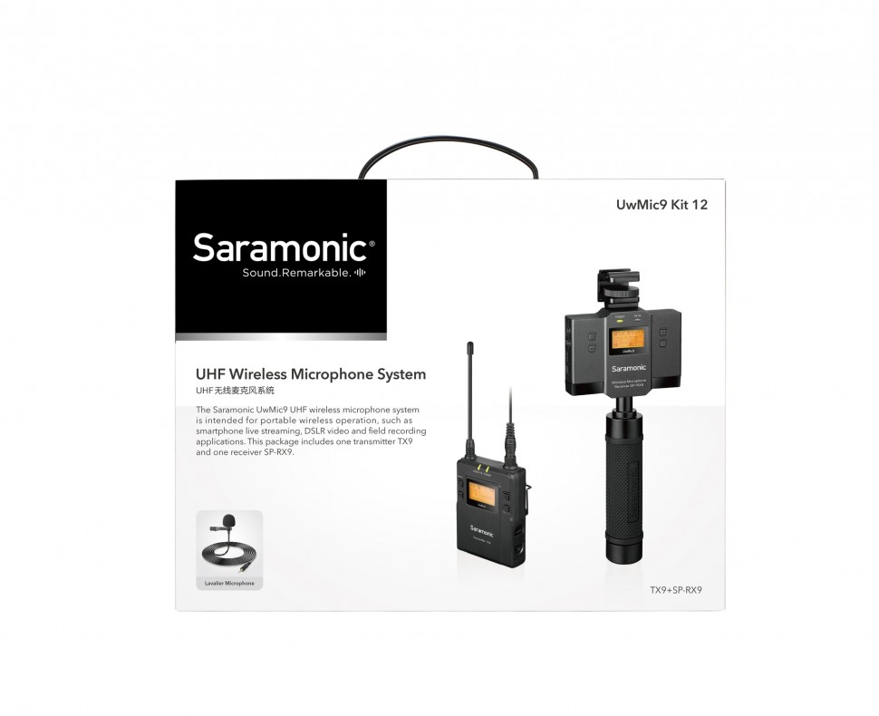 UwMic9 Kit12 Saramonic радиопетличка с передатчиком и приемником с держателем смартфона
