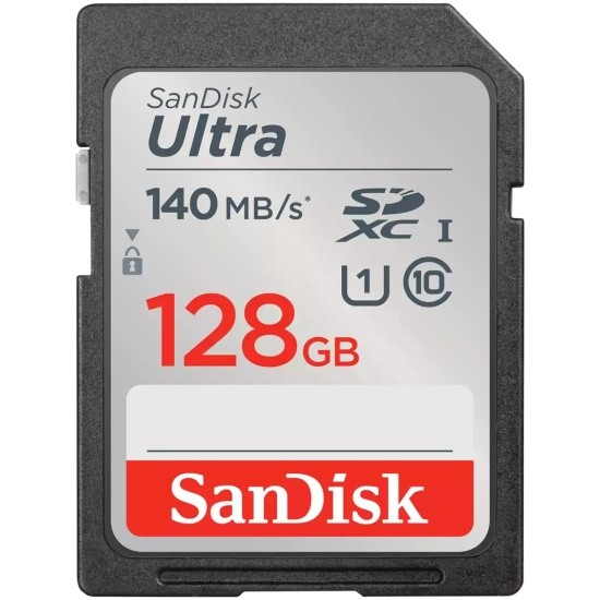 Карта памяти SanDisk 128Gb Ultra SDXC Class 10 UHS-I 140mb/s