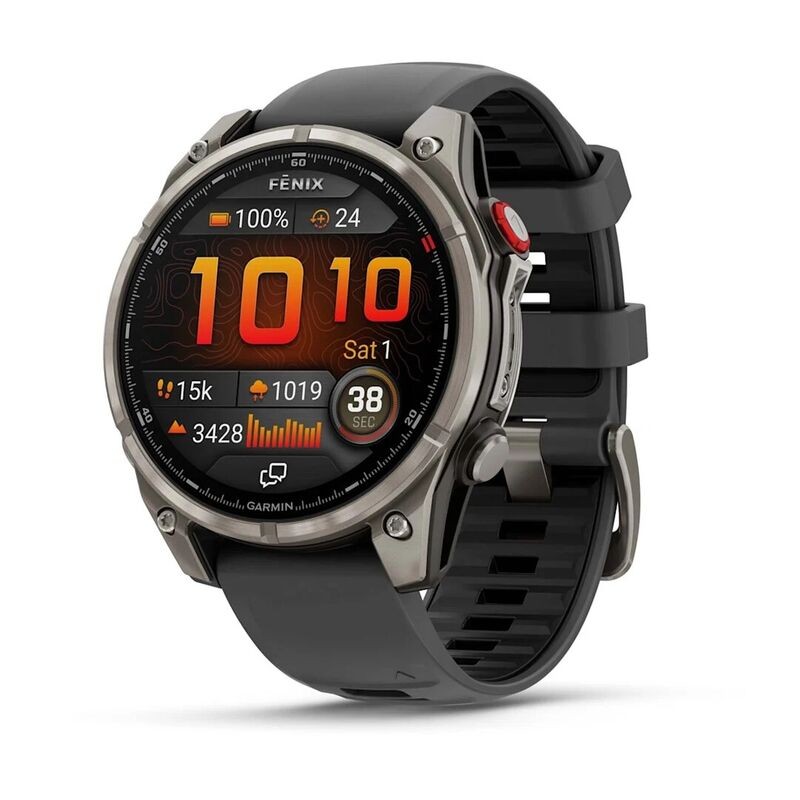 Часы GARMIN  FENIX 8 PRO – 47 mm,  AMOLED, Sapphire, Titanium with Graphite/Black Silicone Band 010-03198-10
