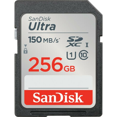 Карта памяти Sandisk SDXC 256 ГБ  Ultra UHS-I U1 чтение МБ/сек 150