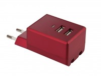 Универсальное зарядное устройство Air J USB 220V red