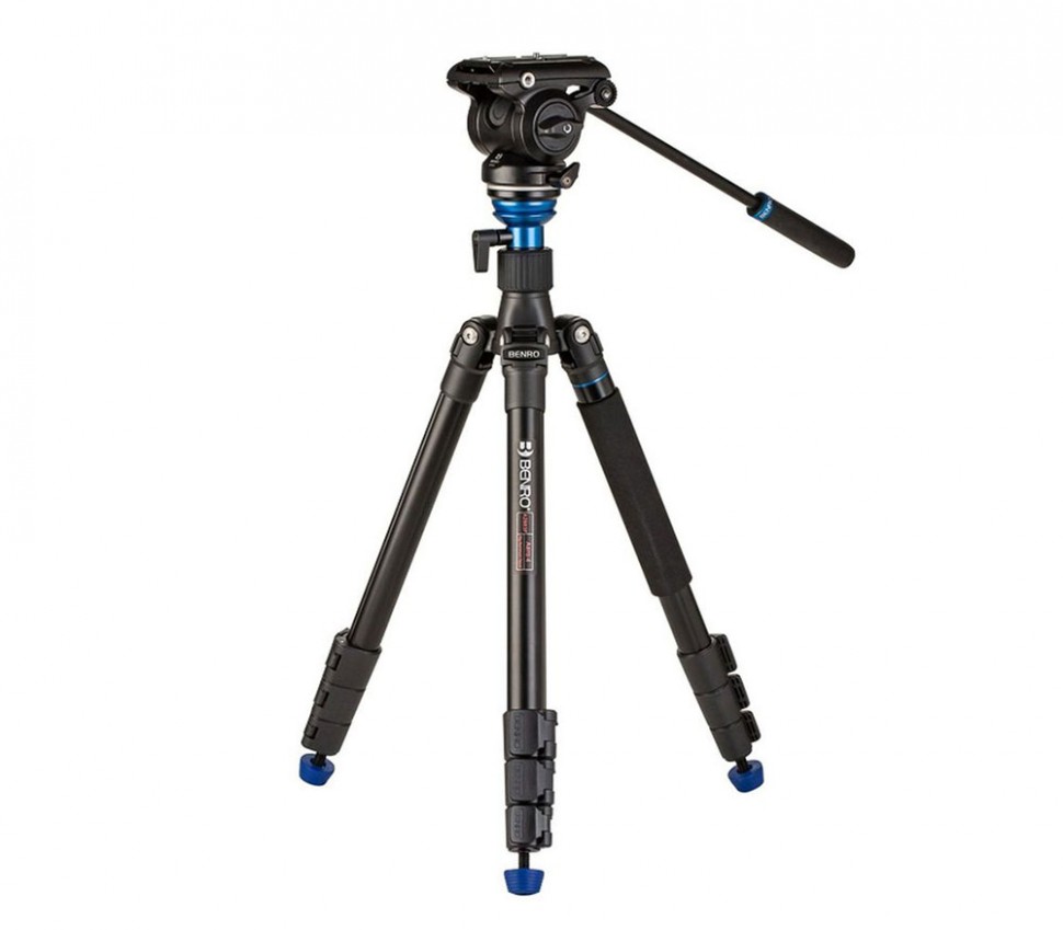 Штатив Benro Classic A2573F с видеоголовой S4PRO, клипсовые замки, алюминий