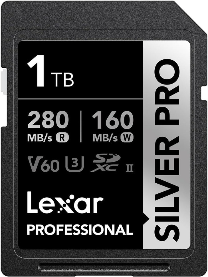 Карта памяти Lexar SDXC 1TB Professional Silver PRO UHS-II U3 V60 4K 280/160 MB/s  