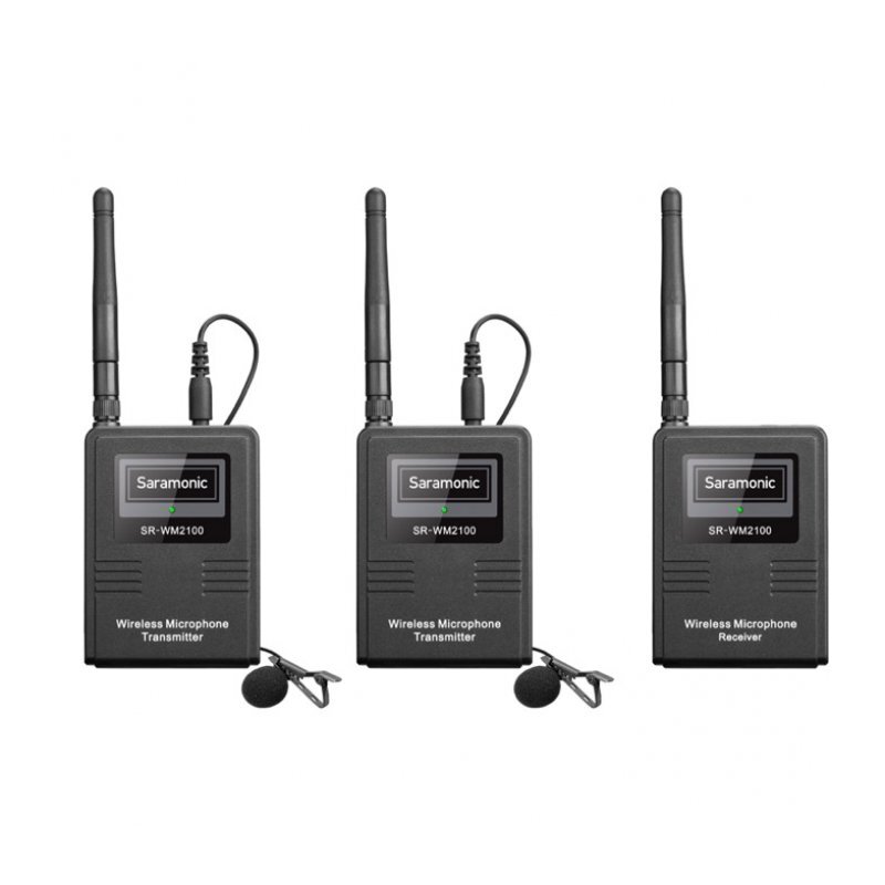 Радиосистема из 2 передатчиков и 1 приемника Saramonic SR-WM2100 (TX+TX+RX)