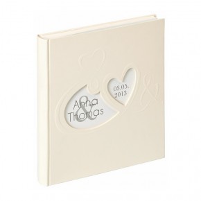 Фотоальбом WALTHER UH-129 28x30.5/50 бел.стр.,2ил.стр. Passion (кремовый,свадьба)