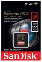 Карта памяти SanDisk Extreme Pro SDXC UHS Class 3 V30 200MB/s 128GB